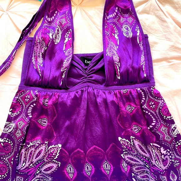 Purple Bebe Tank with Halter Detail - Picture 5 of 6